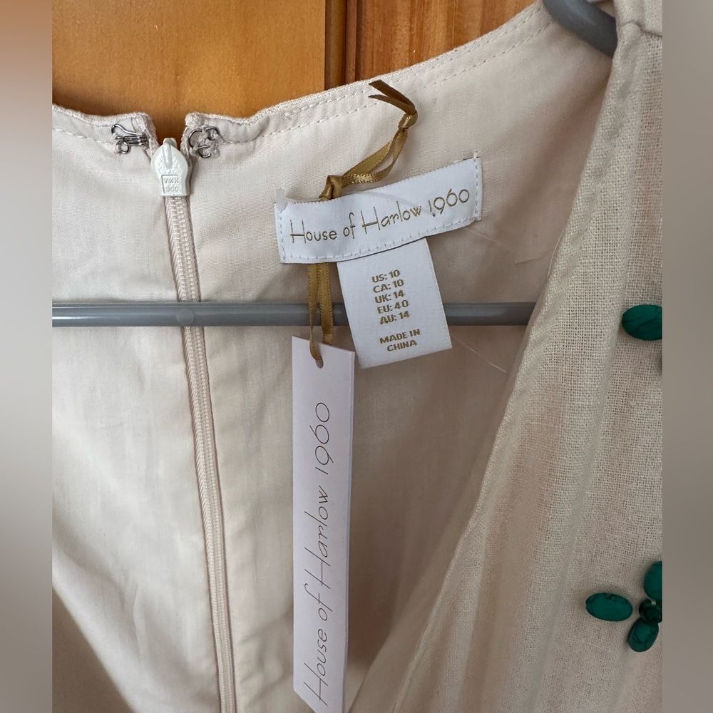 NWT House of Harlow  Cream Dress - Picture 7 of 11
